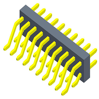2.00mmPin Header  Dual Row Horizontal SMT（cap）